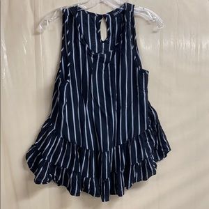 Black and white striped tank top